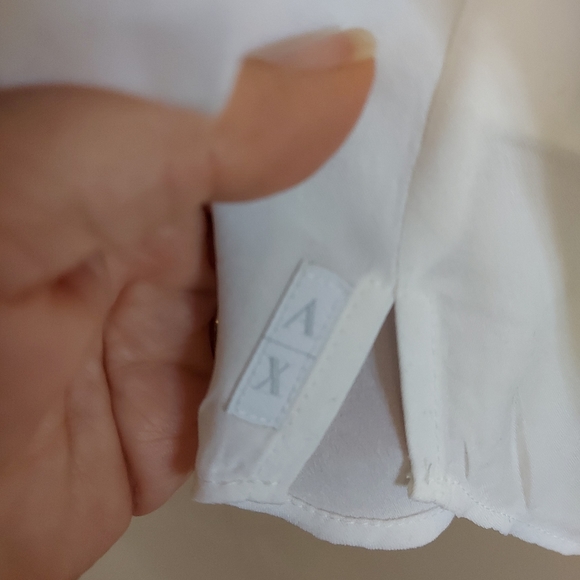 Armani Exchange button front oversized shirt with pull waist - Picture 7 of 8